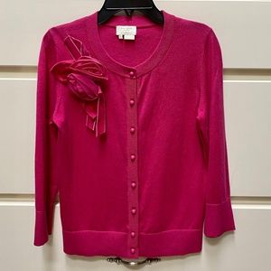 Kate Spade pink cotton/silk cardigan XS